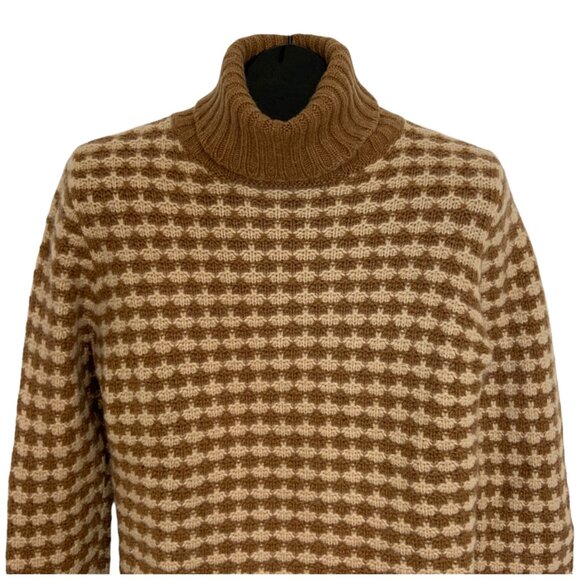 Loro Piana Mens Turtleneck Sweater It 48 US M Tan Cream Cashmere - Picture 9 of 13